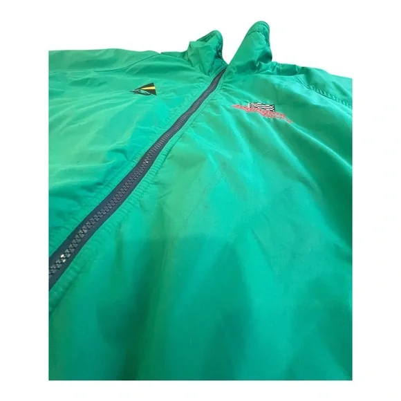 Vintage Green Racing Pit Crew Jacket, Fleece Lined, Addington Racing, Size XL